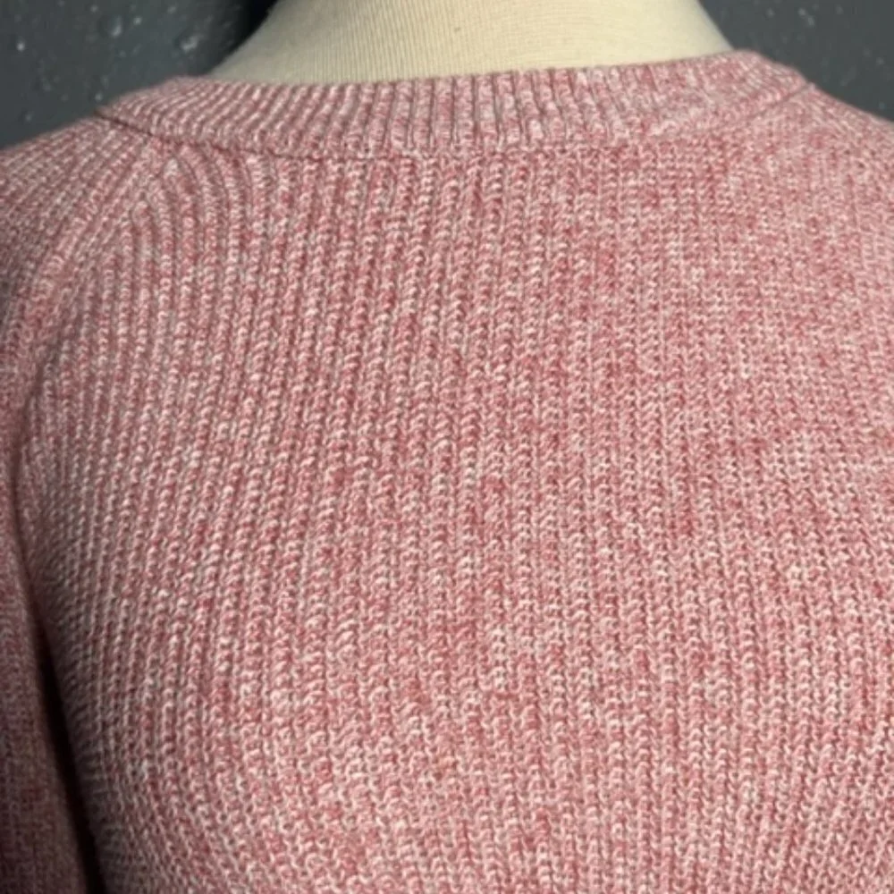 Loft Womens Light Pink Long Sleeve Lightweight Sweater 100% Cotton Size XS - Picture 3 of 7